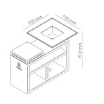 Gril VULCANUS Pro730 MASTERCHEF | Designové ohniště | Corten