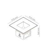 Gril VULCANUS Pro910 CAMP | Designové ohniště | Corten