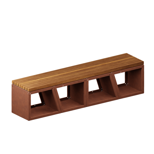 VULCANUS boxxoq QuadSeat Plus | Zahradní lavice a dřevník