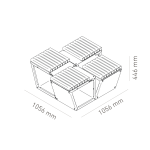 VULCANUS boxxoq QuadIsland 2x2 | Zahradní lavice