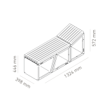 VULCANUS boxxoq TriRest | Zahradní lavice