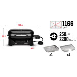 Weber LUMIN Compact Black elektrický gril
