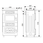 Krbová kamna Wamsler OF 804 KAMINO, Nostalgia - horní připojení