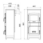 Krbová kamna s varnou plotnou Wamsler TRENDY 8, levandule