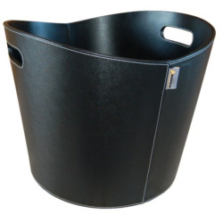 Koš na dřevo Aduro PROLINE 1 ekokůže černý