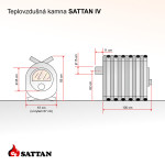 Teplovzdušná kamna Euroteplo SATTAN IV bez skla