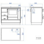 Sporák KVS Moravia VSP 9100 antracit, levý