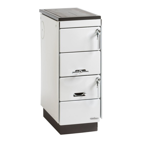 Kamna KVS Moravia VSP 9101 bílá chromované doplňky