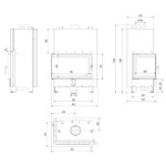 Teplovodní vložka Kratki MBO 15kW BS levé bezrámové prosklení