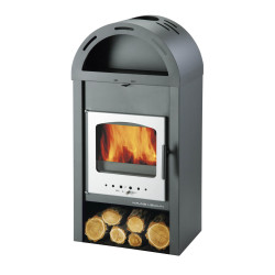 Haas Sohn VAASA PLUS III antracit, dvířka stříbrné