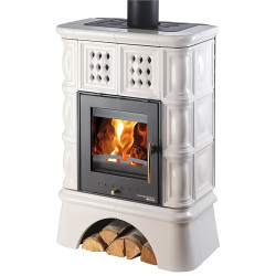 Haas Sohn Treviso II kachlový sokl s TV - černá/slonová kost kachle