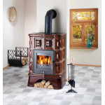 Haas Sohn Treviso II kachlový sokl s TV - černá/hnědá kachle