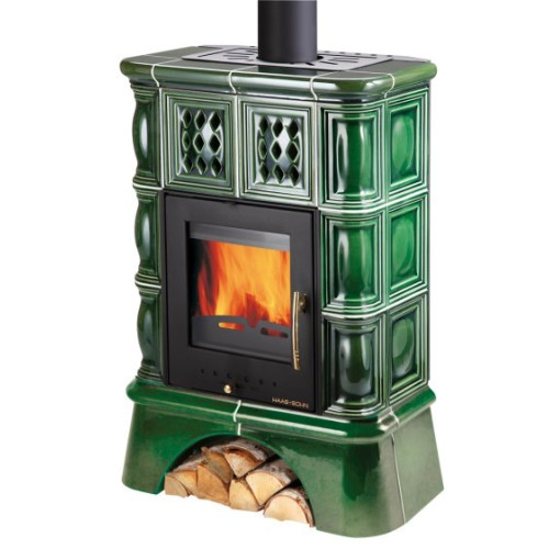 Haas Sohn Treviso II kachlový sokl s TV - černá/zelená kachle