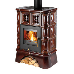 Haas Sohn Treviso II kachlový sokl s TV - černá/hnědá kachle