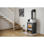 Haas Sohn VAASA PLUS III antracit, dvířka i víko stříbrné