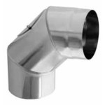 Koleno nerez stálé ø 130 mm / 90° s čistícím otvorem