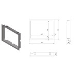 Rámeček ocelový pro Kratki LUCY 12, LUCY 12 SLIM, LUCY 12 T šířka rámu 35 mm