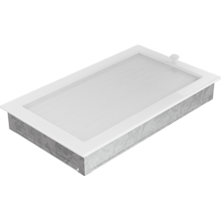 Krbová mřížka 220 x 370 bílá s žaluzií KRATKI