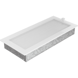 Krbová mřížka 170 x 370 bílá s žaluzií KRATKI