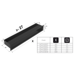 Krbová mřížka LUFT 6 x 40 SLIM grafit KRATKI