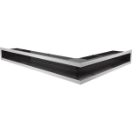 Rohová krbová mřížka LUFT nerez LUFT/NL/90/SZ