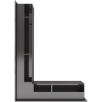 Rohová krbová mřížka LUFT nerez LUFT/NL/90/SZ