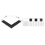 Rohová krbová mřížka LUFT nerez LUFT/NL/90/SZ