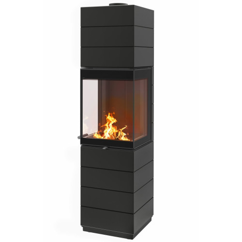 Krbová kamna Leda CORNA PS černý lak, horní odkouření