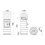 Krbová kamna Leda COLONA LITE M bílý smalt, horní odkouření