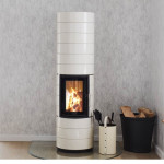 Akumulační kamna Leda COLONA bílý smalt, zadní odkouření