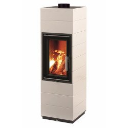 Krbová kamna Leda CORNA TEC s katalyzátorem bílý smalt, horní odkouření
