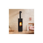 Krbová kamna Leda CORNA černý lak, horní odkouření