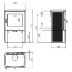 Krbová kamna Leda ALLEGRA SMALL s dřevníkem
