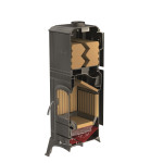 Krbová kamna Leda EDDA PLUS modrý smalt