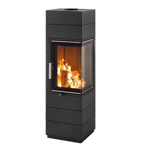 Krbová kamna Leda CORNA ES Levá, černý lak, zadní odkouření