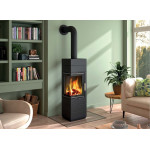 Krbová kamna Leda CORNA ES Pravá, černý lak, horní odkouření