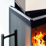 Krbová kamna Leda CORNA Hoch ES Levá, černý lak, zadní odkouření