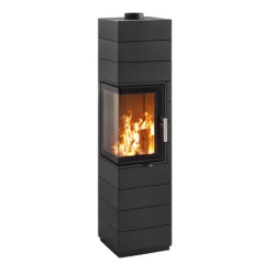 Krbová kamna Leda CORNA Hoch ES Plus Levá, černý lak, horní odkouření