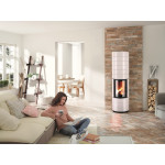 Akumulační kamna Leda COLONA bílý smalt, zadní odkouření