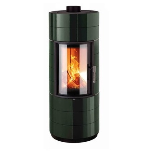 Krbová kamna Leda COLONA LITE S tmavě zelený smalt, horní odkouření