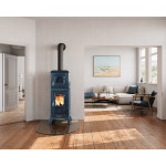 Krbová kamna Leda EDDA TEA modrý smalt