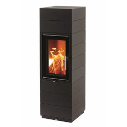 Krbová kamna Leda CORNA TEC s katalyzátorem černý smalt, zadní odkouření