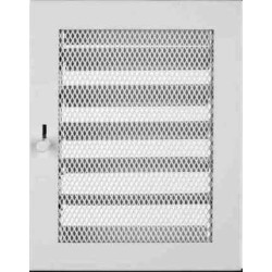 Krbová mřížka 190 x 350 bílá s žaluzií PROBEX