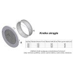 MŘÍŽKA KULATÁ Kratki 125 mm grafit