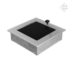 Krbová mřížka 170 x 170 broušená nerez s žaluzií KRATKI