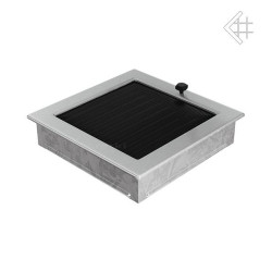 Krbová mřížka 220 x 220 broušená nerez s žaluzií KRATKI