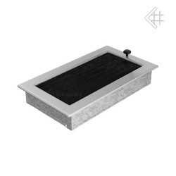 Krbová mřížka 170 x 300 broušená nerez s žaluzií KRATKI