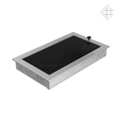 Krbová mřížka 220 x 300 broušená nerez s žaluzií KRATKI