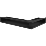 Rohová krbová mřížka Kratki LUFT NL 60/40 x 9 cm - černá