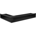 Rohová krbová mřížka Kratki LUFT NP 40/60 x 9 cm - černá